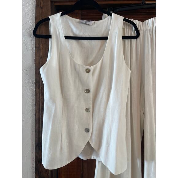 LNA KIANA LINEN PULL ON N PANT AND TOP SET MEDIUM - Picture 4 of 11